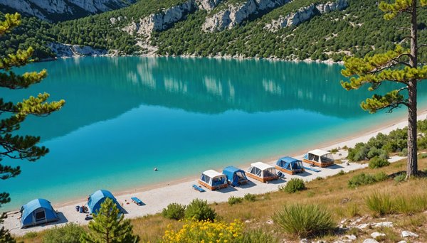 Séjourner dans un camping au lac de sainte-croix dans les gorges du verdon